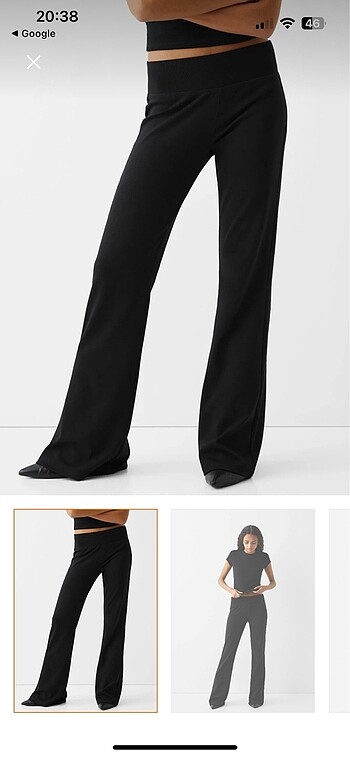 Bershka Bershka İspanyol Paça Pantolon Tayt