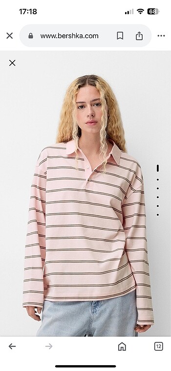 Bershaka Polo Yaka Sweatshirt