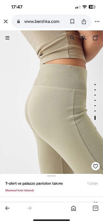 s Beden haki Renk Bershka İspanyol Paça Tayt Pantolon