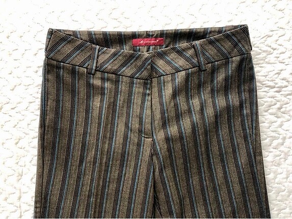Vintage Çizgili Pantolon