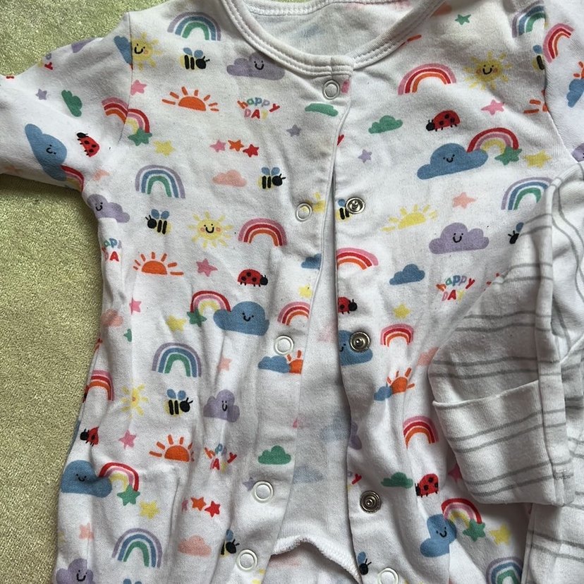 6 adet uzun  Kollu Pamuklu yenidoğan Tulum - Görsel 3