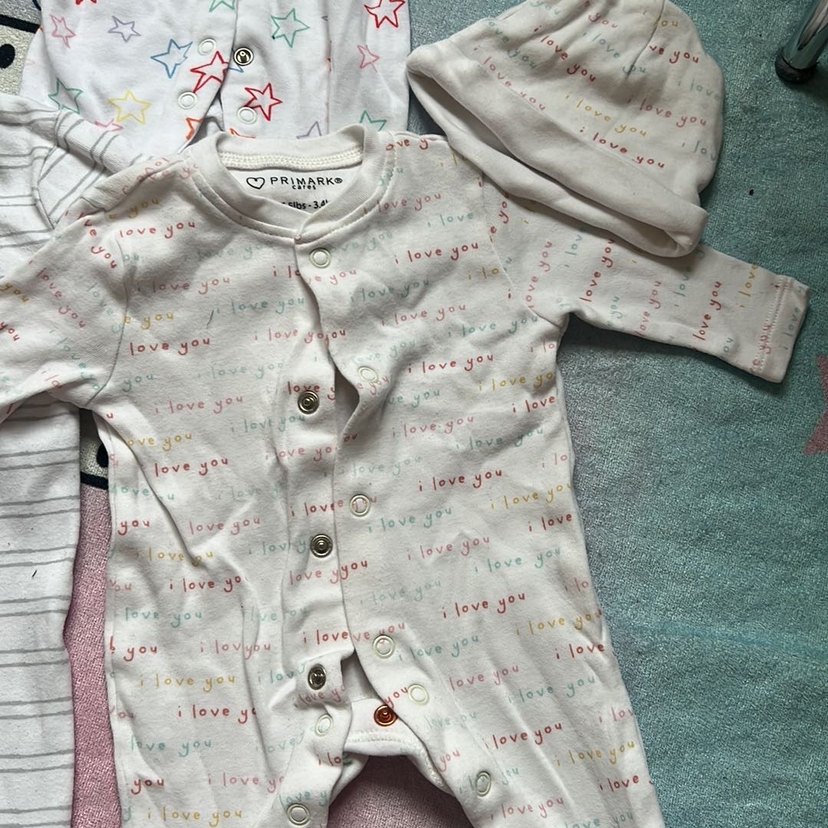 6 adet uzun  Kollu Pamuklu yenidoğan Tulum - Görsel 2