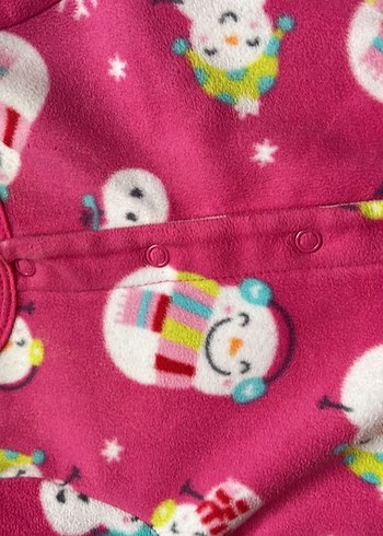 Carters marka polar Renkli  Pembe Kız Bebek Tulum - Görsel 2
