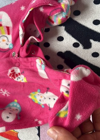 Carters marka polar Renkli  Pembe Kız Bebek Tulum - Görsel 3