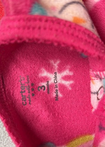 Carters marka polar Renkli  Pembe Kız Bebek Tulum - Görsel 4