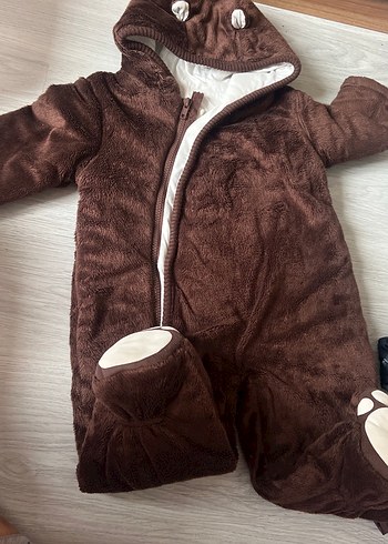 Kahverengi Kürklü Bebek Tulumu - Görsel 2