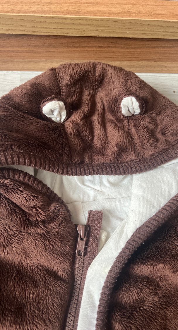 Kahverengi Kürklü Bebek Tulumu - Görsel 4