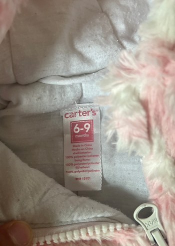 Pembe Zebra Desenli Kapüşonlu Bebek Tulumu - Görsel 5