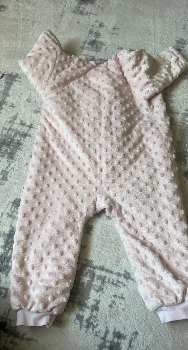 Pembe Triko Kız Bebek Tulumu - Görsel 4