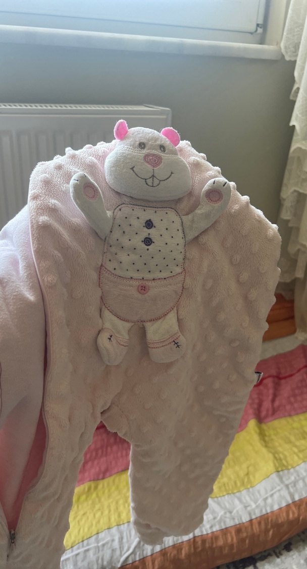 Pembe Triko Kız Bebek Tulumu - Görsel 5