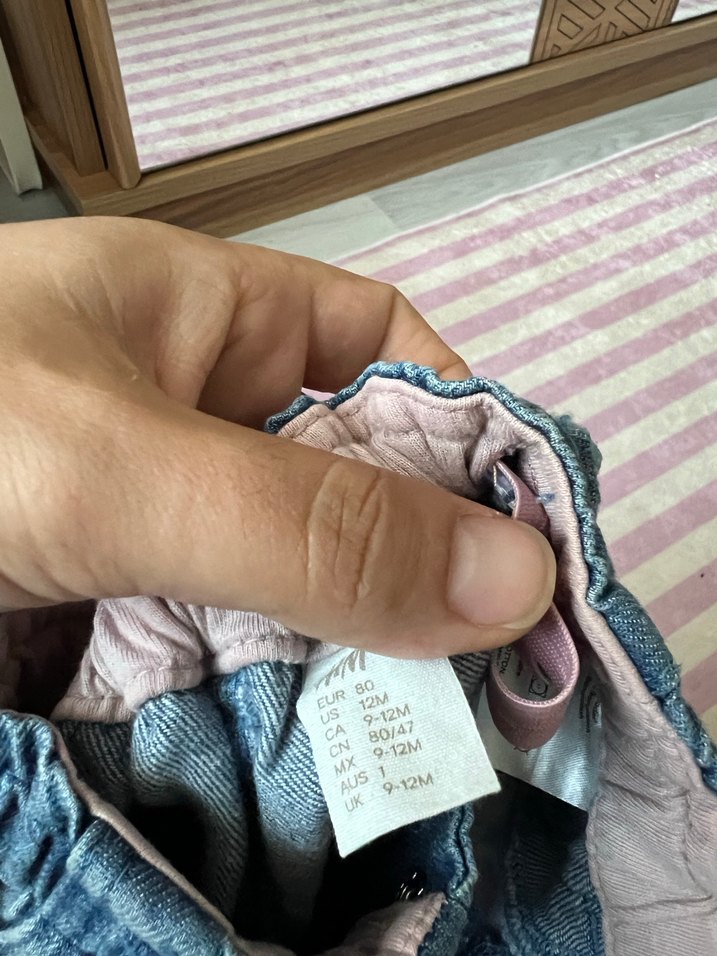 Nakışlı Renkli Kız Çocuk Kot Pantolon - Görsel 2