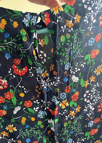 Çiçek Desenli Bohem Düğmeli  Bluz - Görsel 5