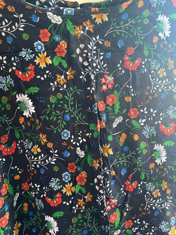 Çiçek Desenli Bohem Düğmeli  Bluz - Görsel 2