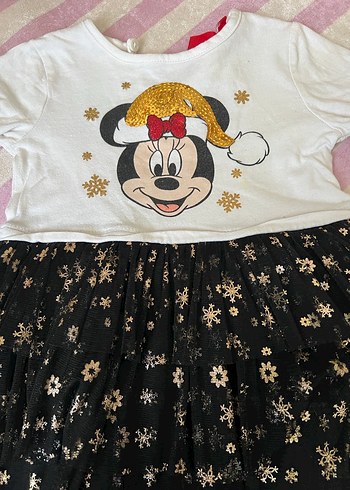 Kız Çocuk Uzun Kollu Minnie Mouse Elbise - Görsel 2