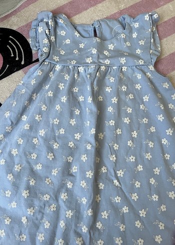 Pembe Keten Kız Çocuk Straplez Elbise - Görsel 4