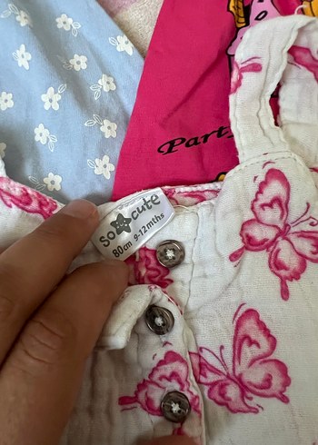 Pembe Keten Kız Çocuk Straplez Elbise - Görsel 3