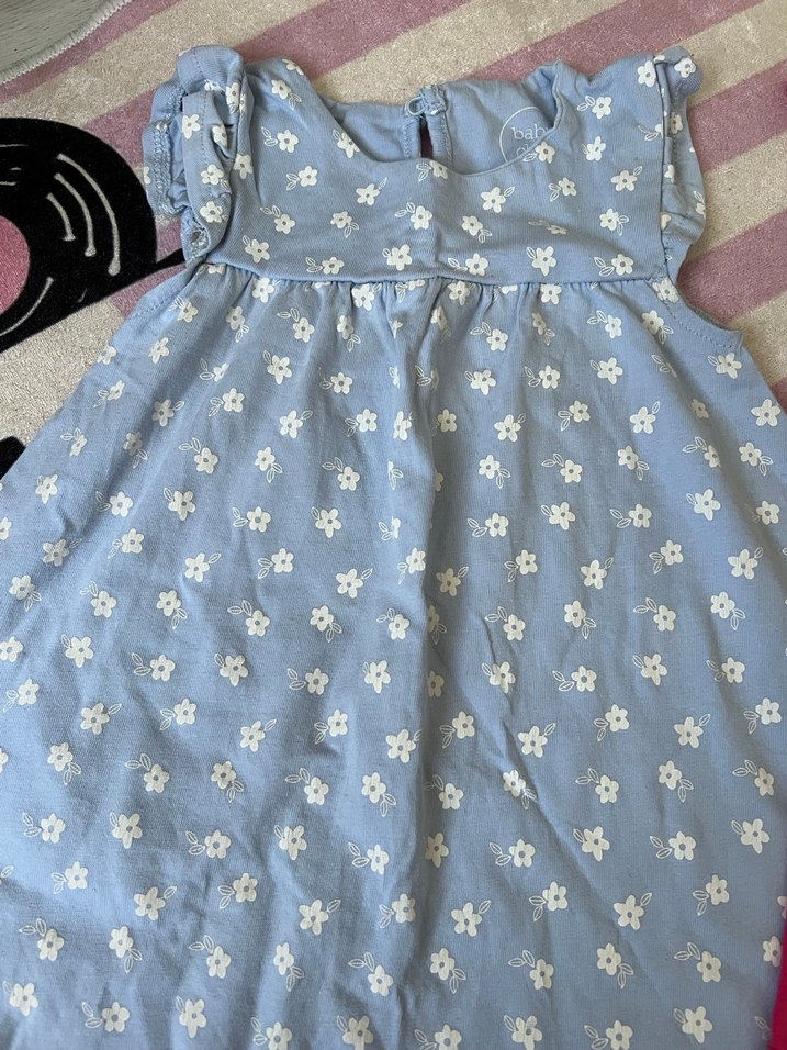 Pembe Keten Kız Çocuk Straplez Elbise - Görsel 4