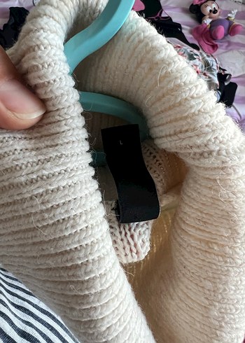 Bej Kadın Boğazlı Örgü Kazak - Görsel 7