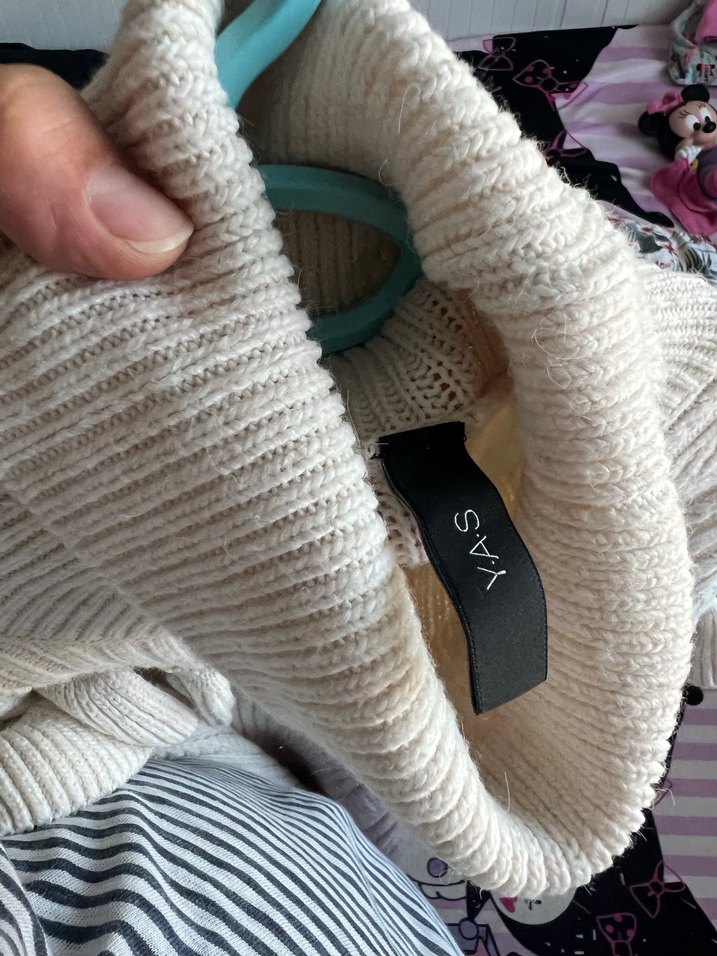 Bej Kadın Boğazlı Örgü Kazak - Görsel 5