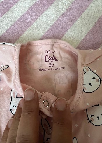 Fermuarlı Pembe Bebek Kız Tulum - Görsel 3