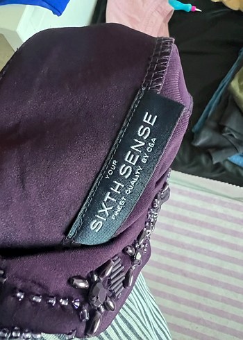 Mor Nakışlı Bohem Uzun Abiye Elbise - Görsel 6