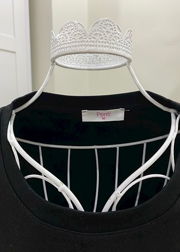 Siyah Mini crop tişört - Görsel 4