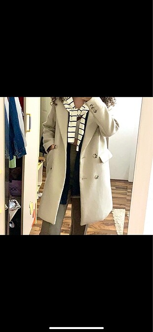 xs Beden ten rengi Renk pull and bear kruvaze kaban