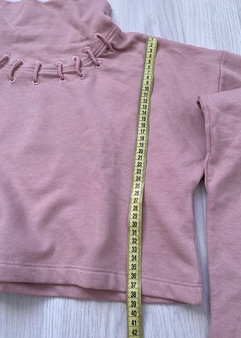 Pembe Yüksek Yakalı Bluz - Görsel 5