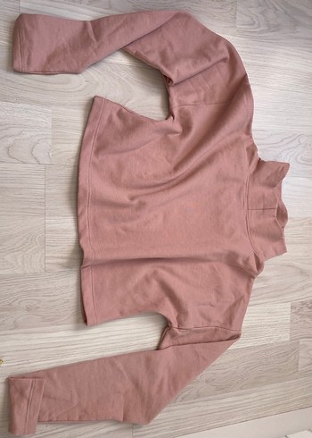 Pembe Yüksek Yakalı Bluz - Görsel 3