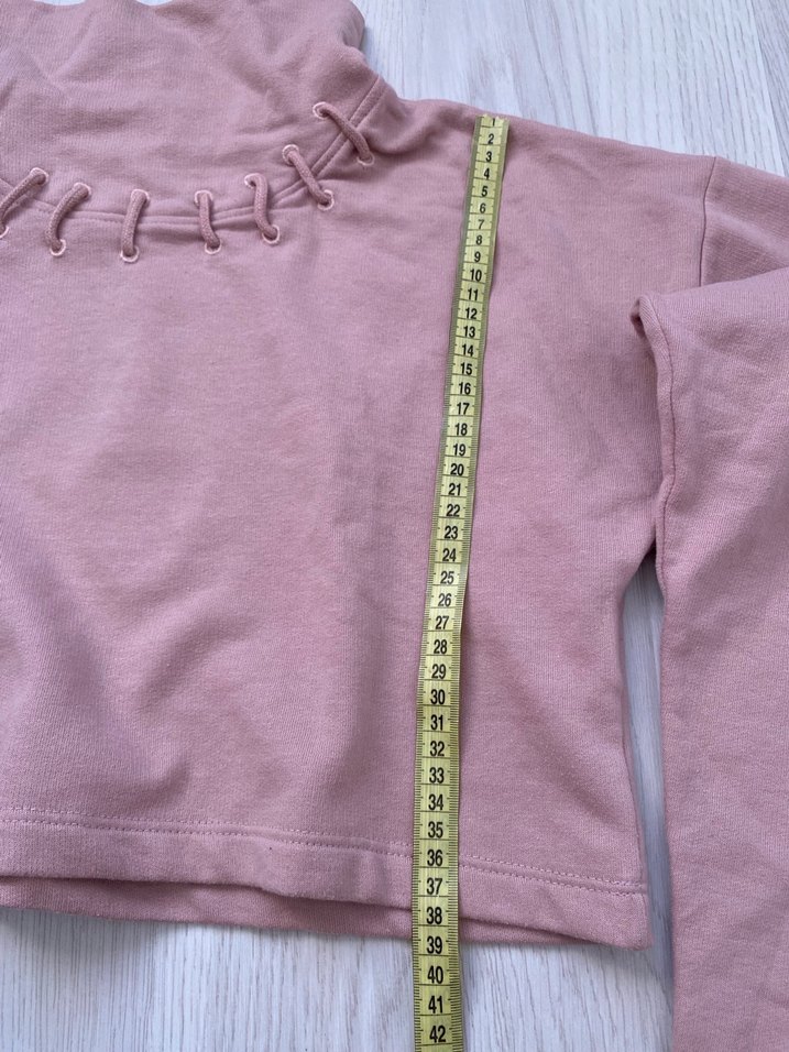 Pembe Yüksek Yakalı Bluz - Görsel 5