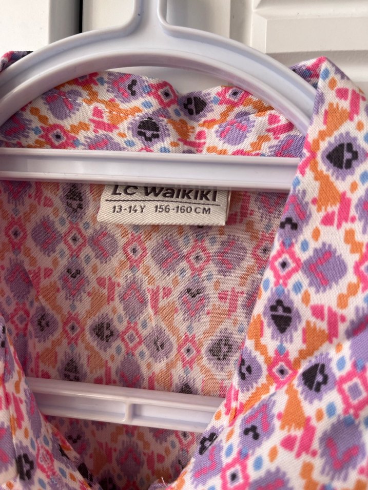 Çok Renkli kız çocuk Gömlek - Görsel 4