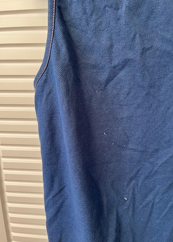 Mavi Denim Düğmeli Kolsuz Gömlek - Görsel 3