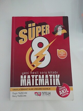 Nitelik Yayınları 8. Sınıf matematik yeni nesil soru kitabu