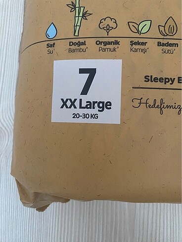 6 Beden: 16+ kg Beden Sleepy ecologic 7 numara