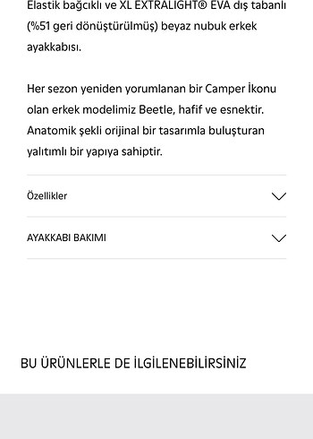 Camper orijnal 43 numara Beetle Erkek ayakkabı - Görsel 10