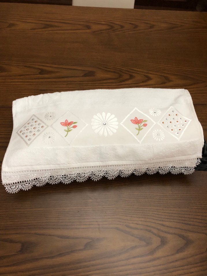 El işçiliği çeyizlik yüz havlusu - Görsel 2
