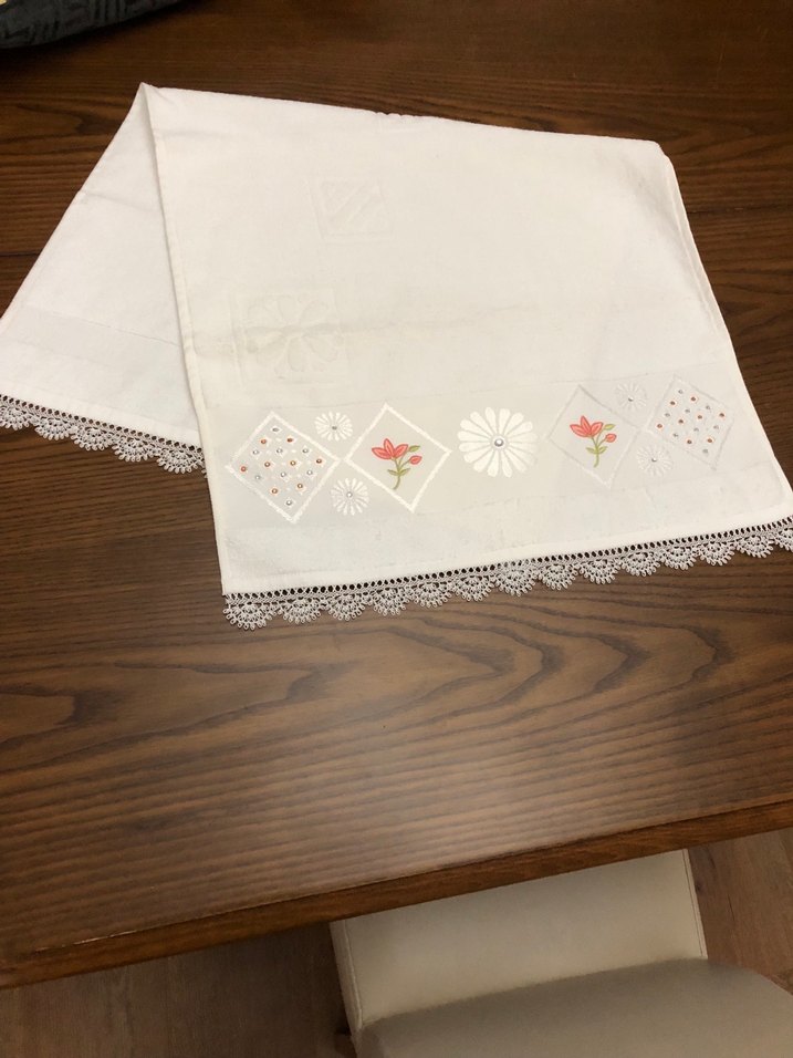 El işçiliği çeyizlik yüz havlusu - Görsel 4