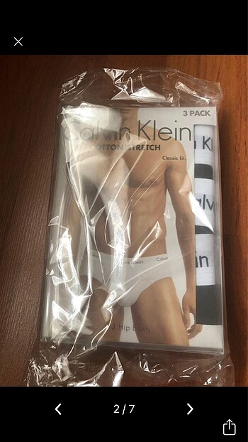 Calvin Klein Calvin klein 3 lü orijinal slip