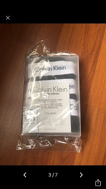 s Beden Calvin klein 3 lü orijinal slip