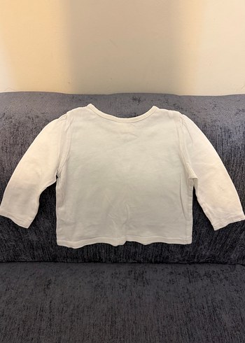 LCW Kız Çocuk Beyaz Uzun Kollu Baskılı Tişört - Görsel 4