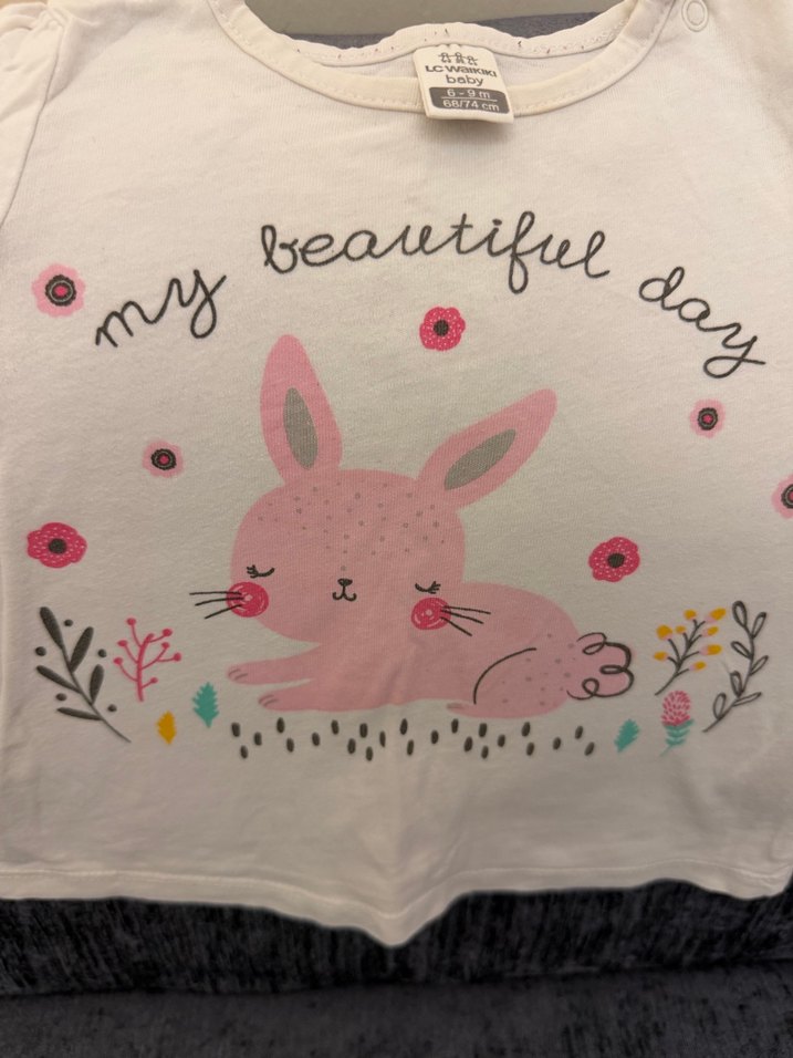 LCW Kız Çocuk Beyaz Uzun Kollu Baskılı Tişört - Görsel 2