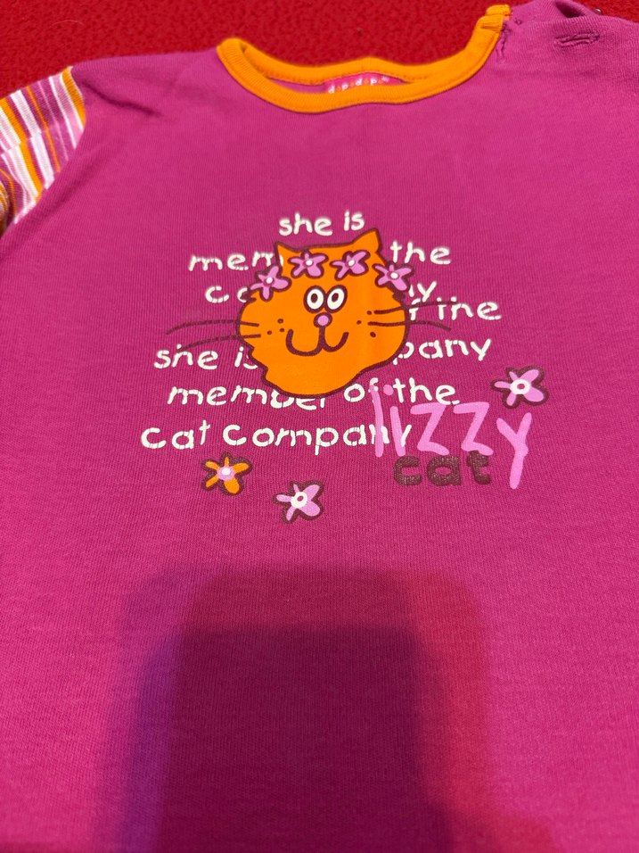 Uzun Kollu Baskılı Pembe Kız Tişörtü - Görsel 2