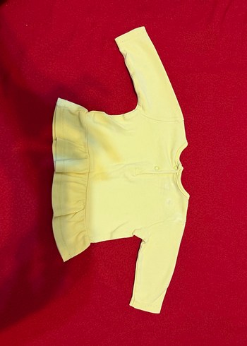 Kız Çocuk Sarı Uzun Kollu Fırfırlı Tişört - Görsel 3