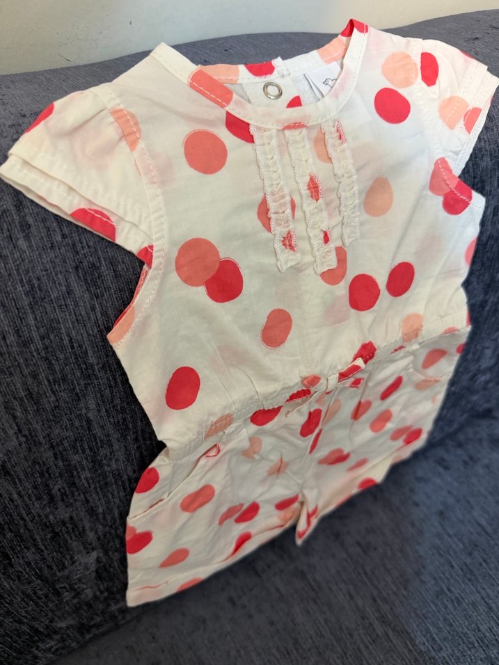 Kız bebek Puantiyeli Tulum - Görsel 3