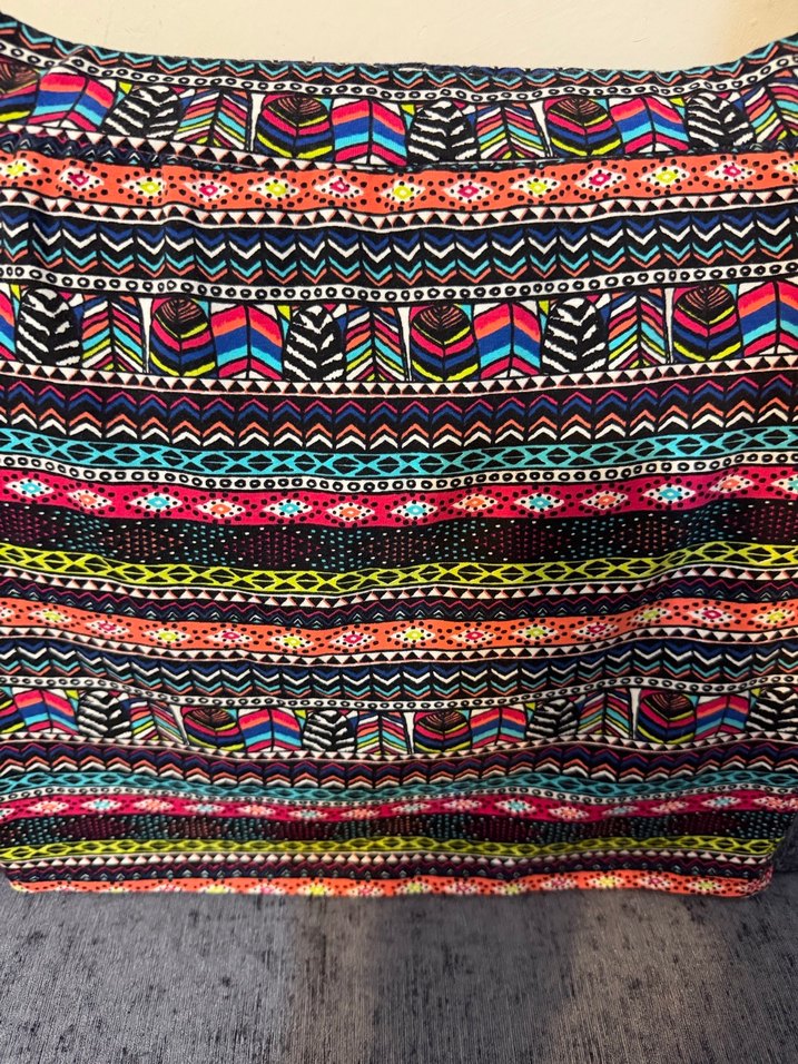 Renkli Desenli Mini Etek - Görsel 2