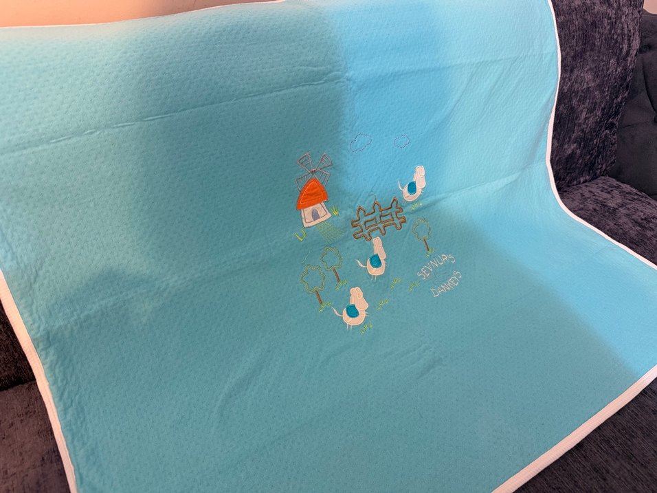 Mavi Baskılı Çocuk Battaniyesi - Görsel 4