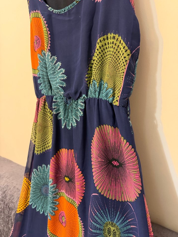 Kadın Renkli Uzun Bohem Elbise - Görsel 4