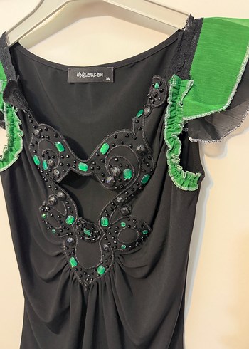 Yeşil Nakışlı kadın  Bluz - Görsel 2