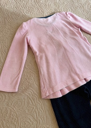 Pembe Uzun Kollu Bebek Kız pijama Takımı - Görsel 7