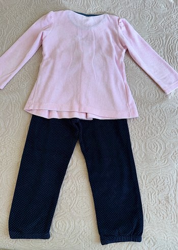 Pembe Uzun Kollu Bebek Kız pijama Takımı - Görsel 5